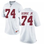 Women's Alabama Crimson Tide #74 Damieon George Jr. White Replica NCAA College Football Jersey 2403IRBZ0